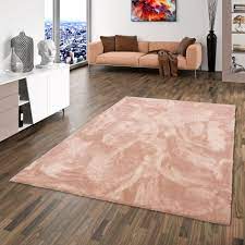 Teppich hochflor langflor wohnzimmer shaggy. Luxus Hochflor Shaggy Teppich Velvet Altrosa