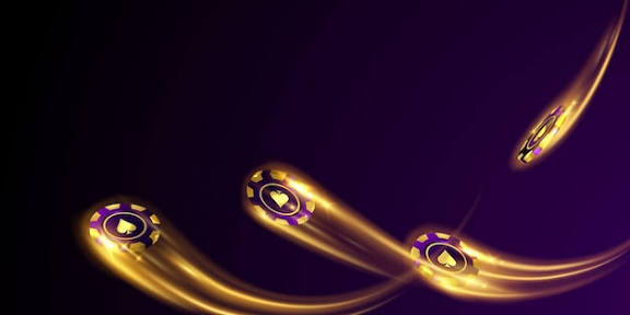 Luxury casino vector illustration design 3d gold casino chips with light lines | Premium Vector