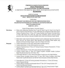 Pembagian Tugas Mengajar Tahun Pelajaran 2020 2021 Sd Negeri Ngasem I