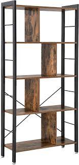 Tous nos meubles industriels ont fait l'objet de prototypage et de test de finition. Vasagle Bibliotheque De Style Industriel Etagere De Rangement A 4 Niveaux Meuble De Rangement Sur Pied Pour Salon Industrial Bookshelf Bookcase Bookshelves