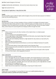 In my current role as senior graphic designer at xyz company, i lead multiple design projects for a diverse range of clients. Makebelieveideas On Twitter Job Alert Love Designing Children S Books Email Us Your Cv Cover Letter Portfolio Today Jobs Design Vacancy