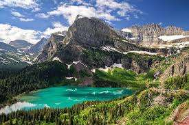 How to download glacier national park 4k wallpaper? Hd Wallpaper Lake Forest Mountains Glacier National Park Montana Turquoise Wallpaper Flare