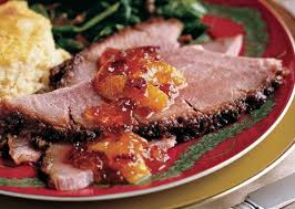 Ham With Bourbon Molasses And Pecan Glaze Recipe Recipes Pecan Glaze Recipe Food