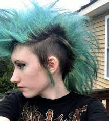 Teal Deathhawk Hairmaintenance Hair Maintenance People Punk Hair Punk Girl Hair Deathhawk