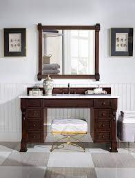 Brookfield 60 Single Sink Bathroom Vanity Cabinet Ada Warm Cherry Finish Carrara White Marble Bathroom Vanity Bathroom Vanity Base Single Bathroom Vanity