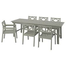 Bondholmen Tisch 6 Stuhle Aussen Grau Las Ikea Deutschland Outdoor Dining Furniture Dining Furniture Furniture