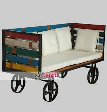 Wagon wheel furniture $1,234 (wellington) pic hide this posting restore restore this posting. Reclaimed Wooden Vintage Industrial Sofa With Wheel Furniture Designs Buy Industrial Furniture Wholesale Industrial Vintage Sofa Industrial Sofa Product On Alibaba Com