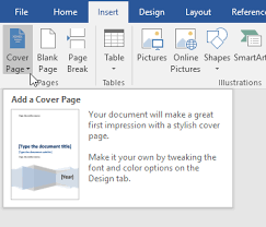 Add A Cover Page To A Word Document