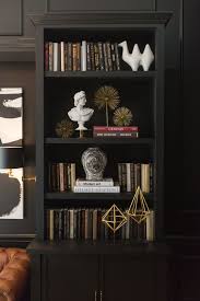 Week 6 One Room Challenge The Reveal Bookcase Decor Beautiful Bookshelf Black Bookshelf