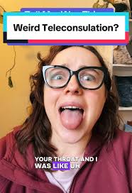 Am I being ridiculous yall because there’s no way this doctor could  actually see my tonsils 😂 #frenchhealthcare #healthcare #telehealth