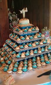 Pin By Kristina Boroff On My Cakes Beach Wedding Cupcakes Beach Theme Wedding Cakes Wedding Cakes With Cupcakes