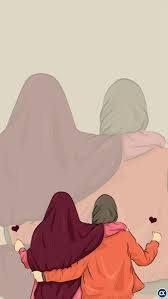 Kartun vektor ilustrasi tentang seorang wanita dengan rambut. Islam Questos Kartun Muslim