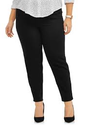 Womens Plus Size 2 Pocket Pull On Pant Available In Petite Sizes