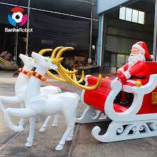 The most common outdoor santa sleigh material is polyester. Santa Claus Shopping Mall Life Size Santa Sleigh For Sale Buy Outdoor Christmas Music Decoration Animated Musical Christmas Decoration Life Size Santa Sleigh For Sale Product On Alibaba Com