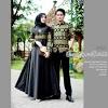 Baju batik modern model gamis batik kombinasi satin. 1
