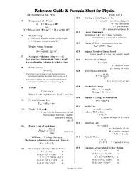 Physics Formula List 1 Physics Formulas College Physics Physics Formulas List