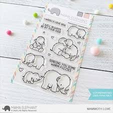 Download the pattern and stitch it in time for christmas. Mama Elephant Clear Stamp Mammoth Love