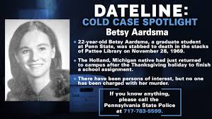 Unsolved murder of Penn State student Betsy Aardsma haunts community 52  years after she was stabbed in library stacks