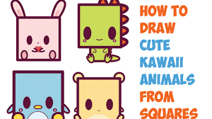 How To Draw Cute Kawaii Chibi Cartoon Characters From The Square Shape Easy Step By Step Drawing Tutorial For Kids How To Draw Step By Step Drawing Tutorials This drawing tutorial will teach you how to draw cute animals and cute characters in kawaii style stacked in a cup with easy step. how to draw cute kawaii chibi cartoon