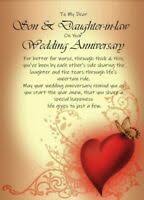 We would like to show you a description here but the site won't allow us. Son And Daughter In Law Wedding Anniversary Cards Multi Buy Discount Available Ebay