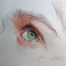 Amazingly Detailed Eye Drawing Art Nights Done By Reina Yamada Follow Art Nights Follow Art Nigh Watercolor Eyes Eye Drawing Watercolor Art