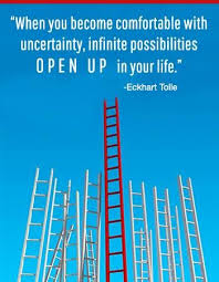 When You Become Comfortable With Uncertainty Infinite Possibilities Open Up In Your Life Eckhart Tolle Words Quotes Wise Words Words