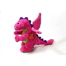 Vardem Pelus 20 Cm Super Dayanikli Kopek Oyuncagi Dinazor Pembe