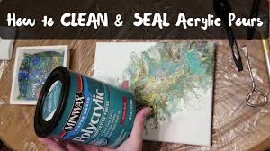 How To Clean Seal Acrylic Pours Both On Canvas Wood Youtube Pouring Painting Acrylic Pouring Acrylic Pouring Techniques