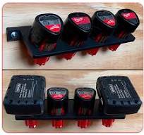 Milwaukee M12 Battery Holder | Milwaukee 12V Battery Holder | Milwaukee Battery Storage | Milwaukee 12V Battery Wall Mount, Milwaukee 12V Battery Wall ...