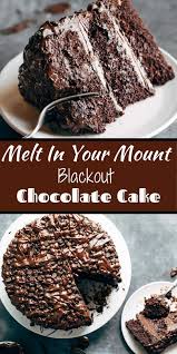 Easy Blackout Chocolate Cake Cake Recipes Chocolate Cake Recipe Chocolate Recipes