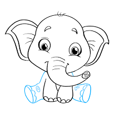 How To Draw A Baby Elephant Really Easy Drawing Tutorial Elephant Drawing Cute Elephant Drawing Elephant Drawing For Kids