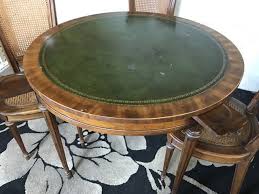 Exceptional Vintage Heritage Furniture Game Table And Chair Set Table Has A Green Lea Vintage Mid Century Furniture Game Table And Chairs Table And Chair Sets