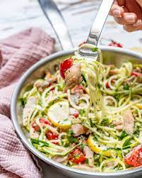 Garlic Butter Lemony Chicken Zoodles For Low Carb Clean Eating Recipe Clean Recipes Clean Food Crush Clean Eating