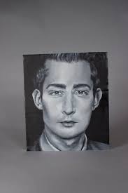 Black And White Acrylic Painting Portrait Black And White Acrylic Portrait Painting Of Kevin Systrom Instagram On Camera Negatives Acrylic Portrait Painting Portrait Painting White Acrylics
