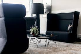 Swedish group surprised design professionals at the sample board exhibition with its remarkable booth design that was built. Scandinavian Office Interior Design Skepp