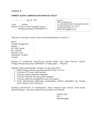 Contoh surat lamaran calon kepala desa 2019. Lamp Iii Surat Lamaran Dan Daftar Riwayat Hidup