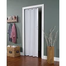 Spectrum 48 In X 96 In Express One Vinyl White Accordion Door Ex4896wh Accordion Doors Folding Doors Decor