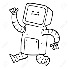 How many robots are there in robot clip art? Black And White Cartoon Robot Running Royalty Free Cliparts Vectors And Stock Illustration Image 110423748