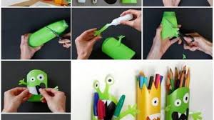 It's easy to make a pencil or pen holder out of a can, with some basic tools. Diy Funny Pen Holder From Plastic Bottle