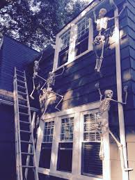 Halloween Props Skeletons Climbing The House Creative Ads Halloween Props Halloween House Halloween Yard