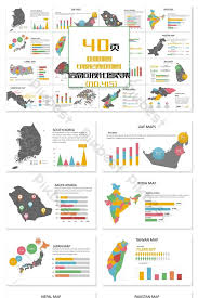 40 pages asia indonesia map information visualization ppt