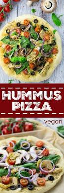 Hummus Pizza Mit Spinat Vegan Heaven Rezept Hummus Pizza Rezepte Lecker