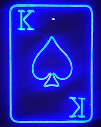 Neoking Neon Spades Art Neonart Artgallery Loo Blue Kleinblue Electricblue Mirror Loo Blue Wallpaper Iphone Light Blue Aesthetic Blue Aesthetic Dark