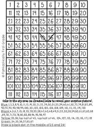 120 Chart Color By Number Freebie