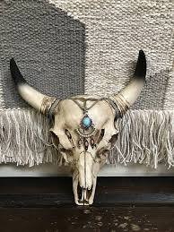 Boho Skull Cow Skull Office Decor Home Decoration Faux Cow Skull Skull Decor Cow Skull Decor