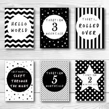 Black And White Baby Books Pdf Baby Milestone Cards Set Black White Monochrome Unisex Gender Etsy In 2020 Baby Milestone Cards Printable Milestone Cards Baby Milestone Cards