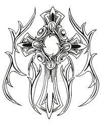 In this post, you'll find a few roses coloring pages for adults. Cross Design 2 By Spookshowbabygirl On Deviantart Cross Coloring Page Cross Coloring Pages Coloring Pages