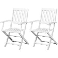 White Wooden Folding Chairs Outdoor Garden Patio Deck Dining Party Guest Seats Solid Wood Dining Chairs Folding Dining Chairs Patio Dining Chairs