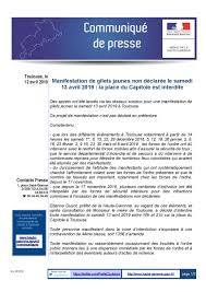 C'est une première en france. Prefet De Region Occitanie Et De Haute Garonne On Twitter Interdiction De Manifestation Ou De Rassemblement Revendicatif Du Mouvement Des Gilets Jaunes Sur La Place Du Capitole A Toulouse Le Samedi