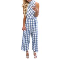 Amazon Com Lhvuoa Womens Jumpsuits Sexy Striped Casual Wide